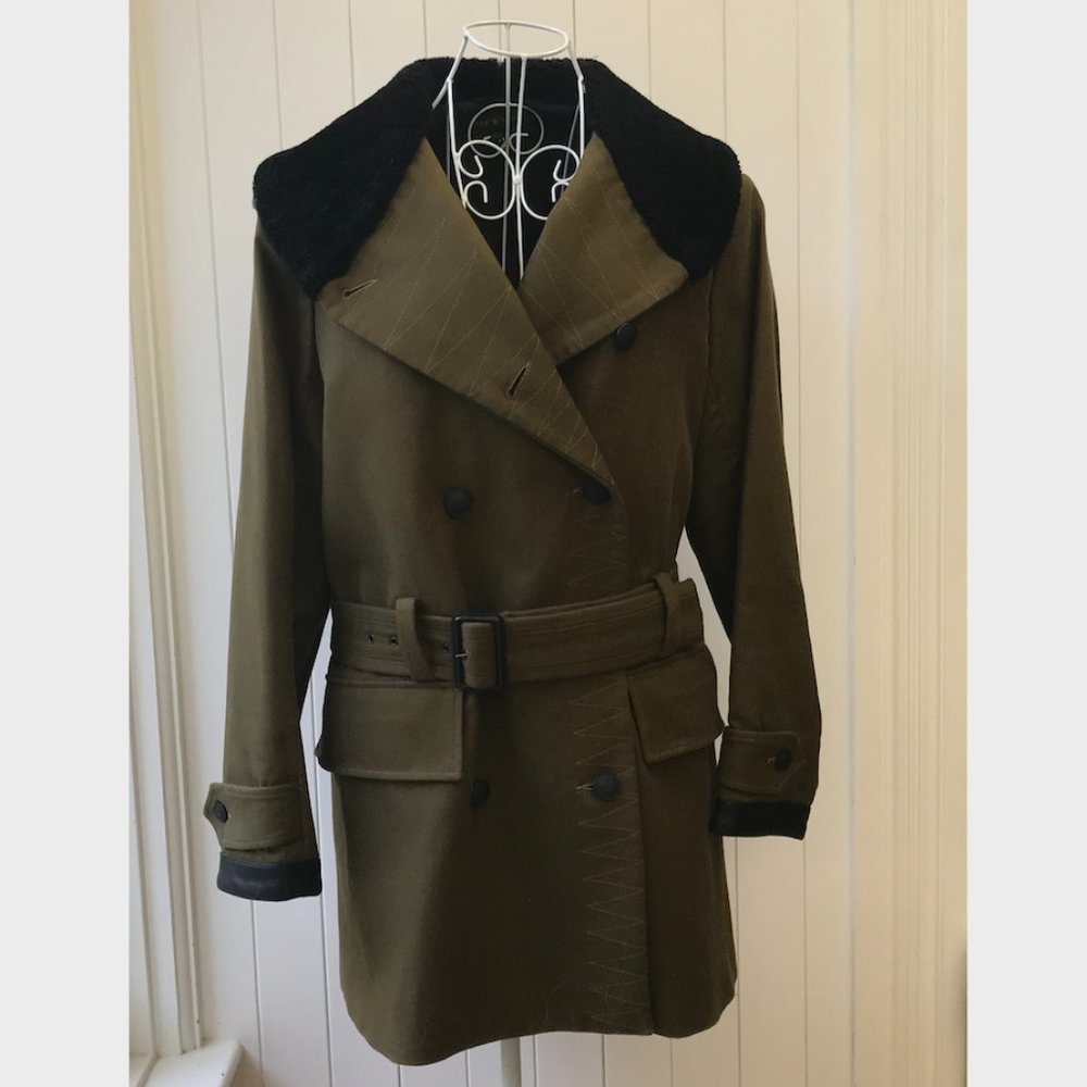 Rag & Bone Coat with Shearling Collar